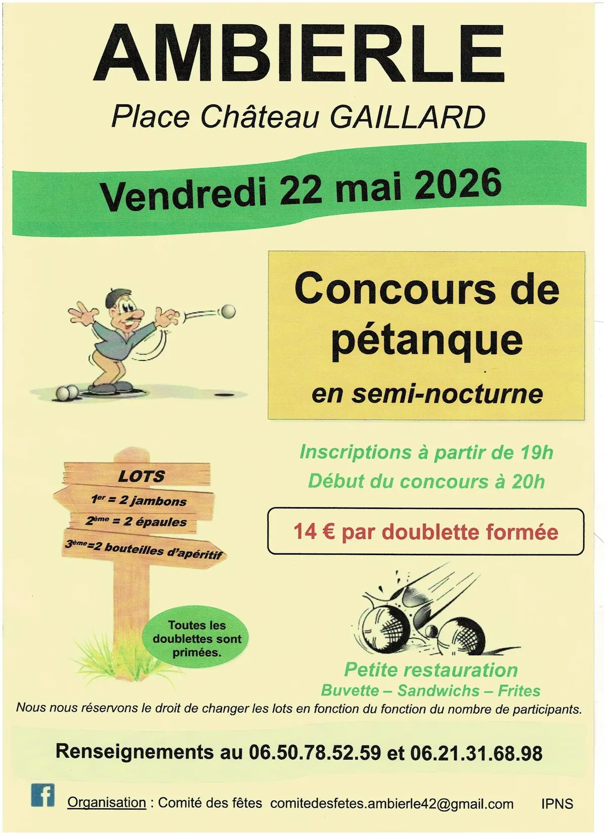 concours de p&eacute;tanque