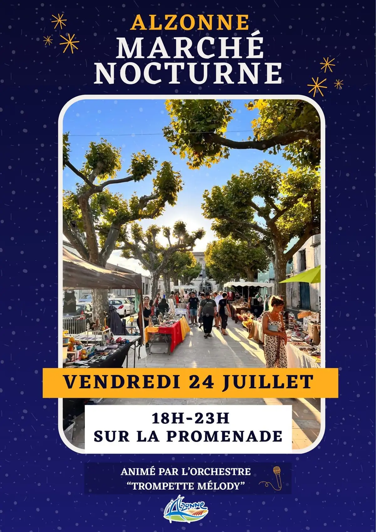 March&eacute; nocturne anim&eacute; d'Alzonne