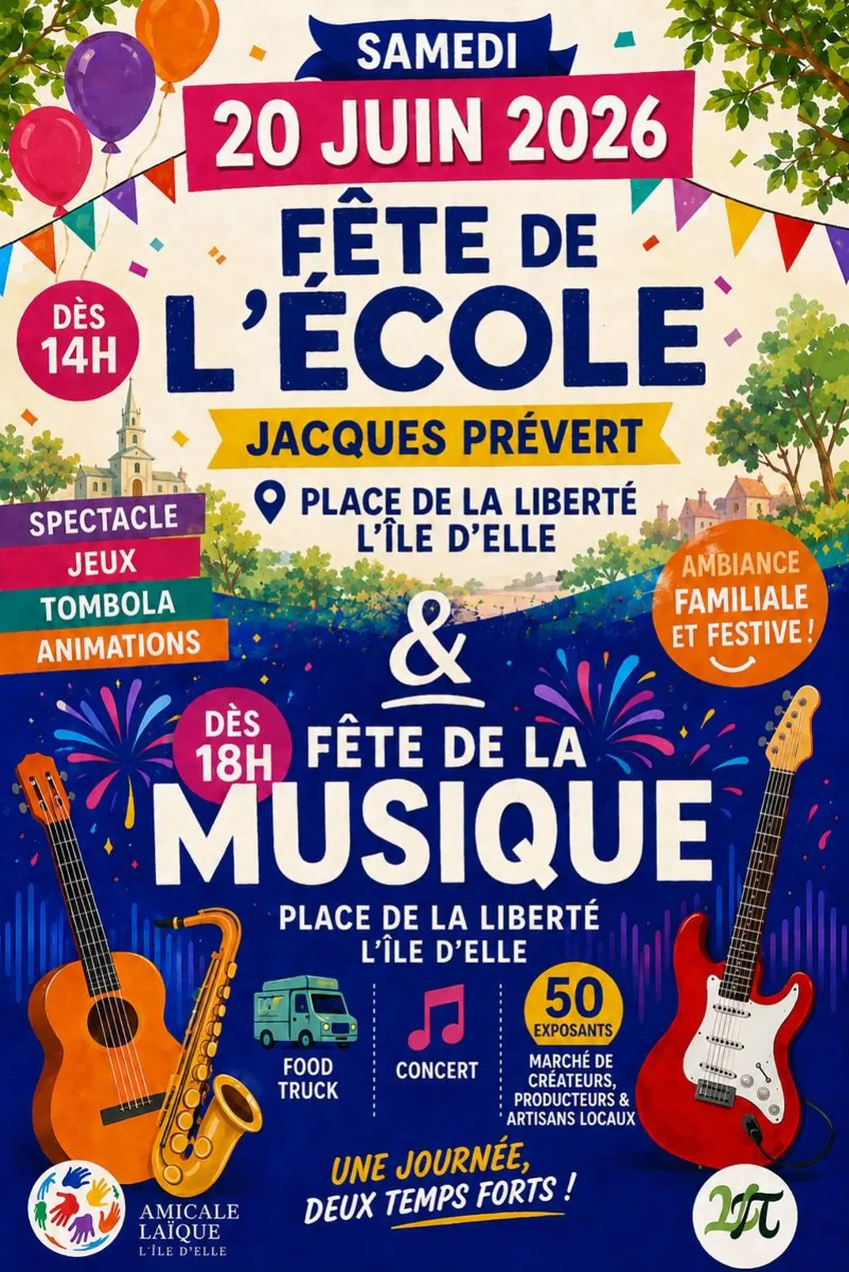 F&ecirc;te de la musique & March&eacute; de cr&eacute;ateurs 20 juin 2026