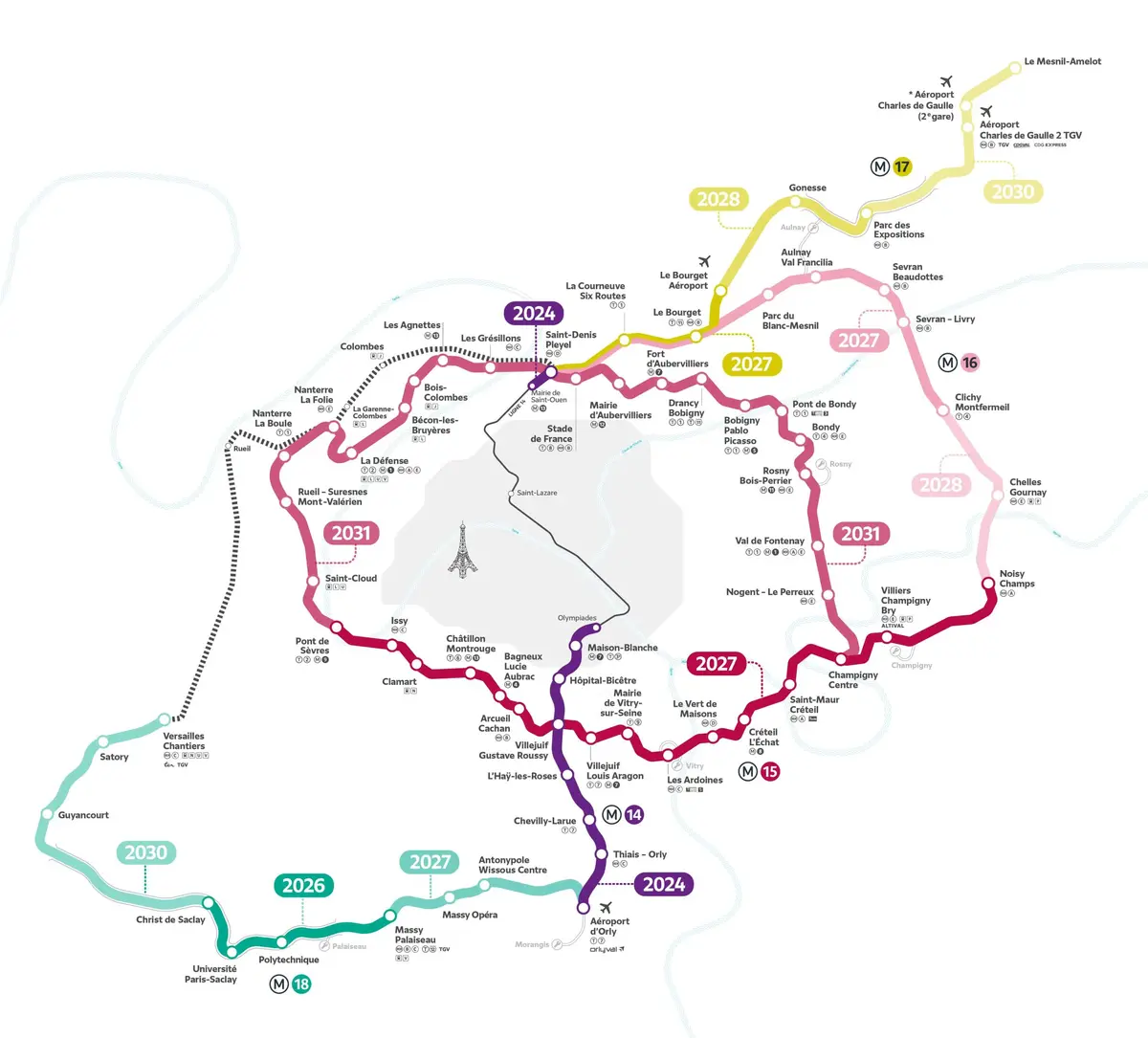 Grand Paris Express : les lignes de métro