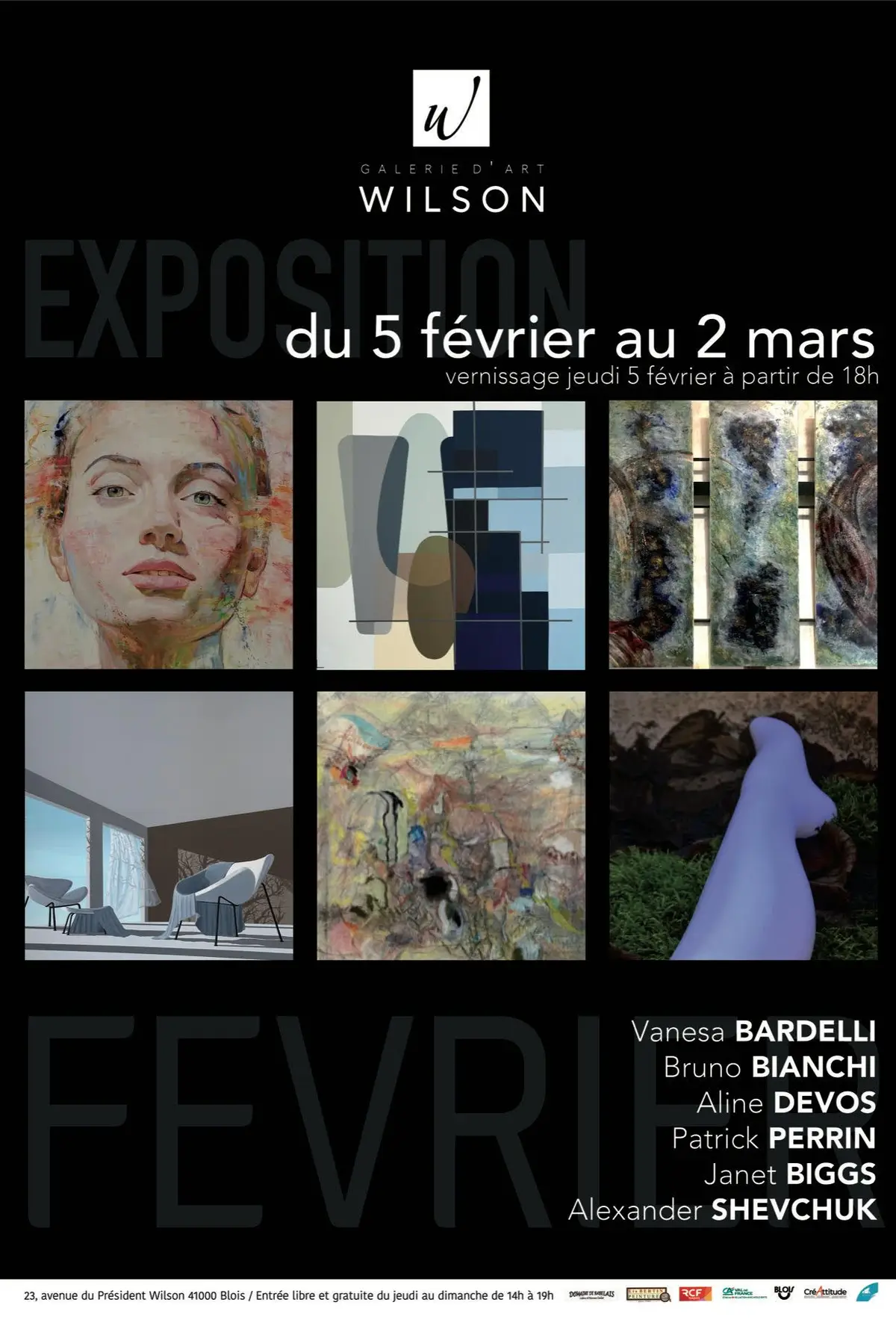 Exposition &agrave; 6, Galerie d&rsquo;Art Wilson, Blois  5 F&eacute;vrier-2 Mars 2026