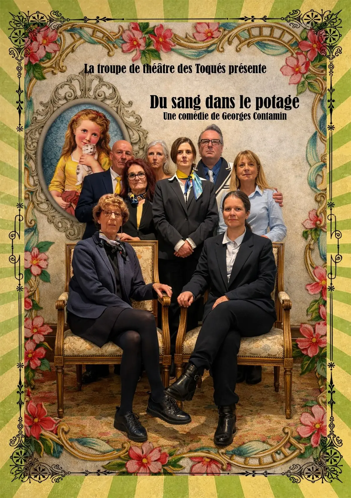 La troupe de th&eacute;&acirc;tre des Toqu&eacute;s pr&eacute;sente Du sang dans le potage