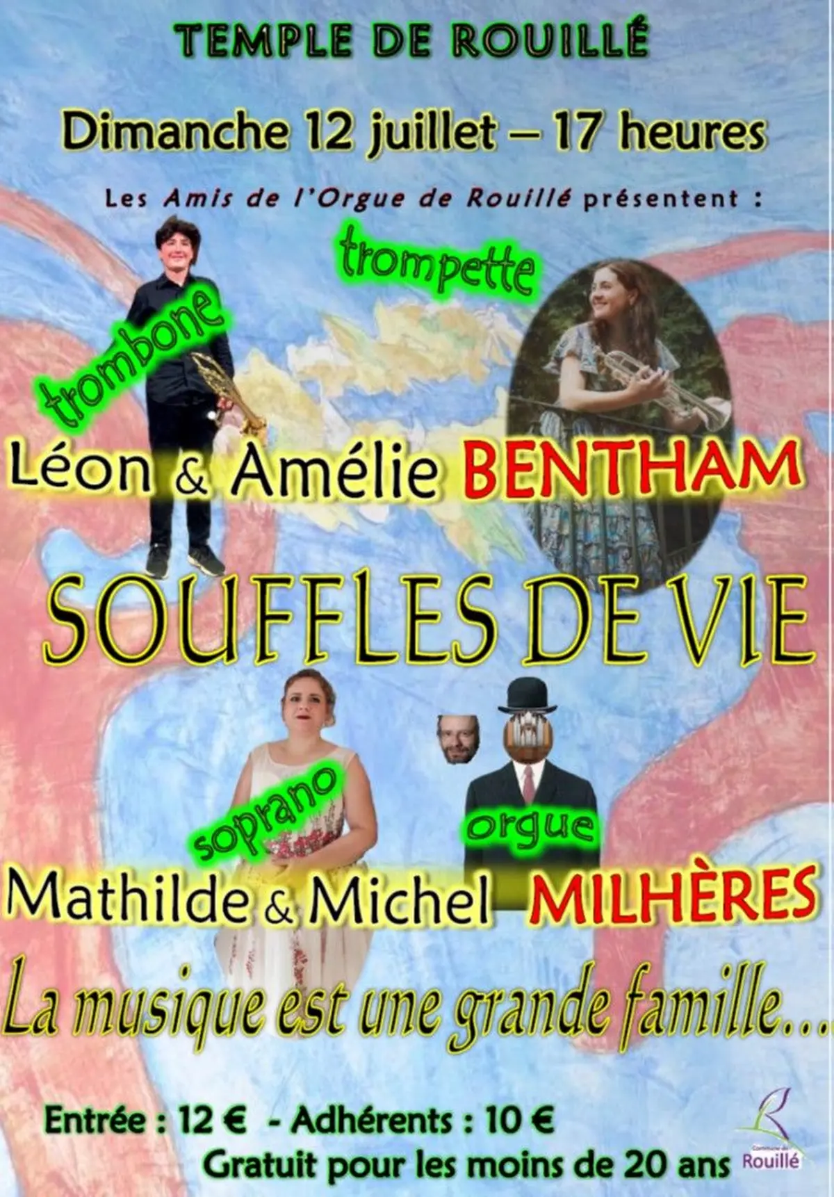 Trompette, trombone, voix et orgue : souffles de vie
