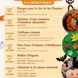 Programme des vacances de la Toussaint | Médiathèque J.Tastu