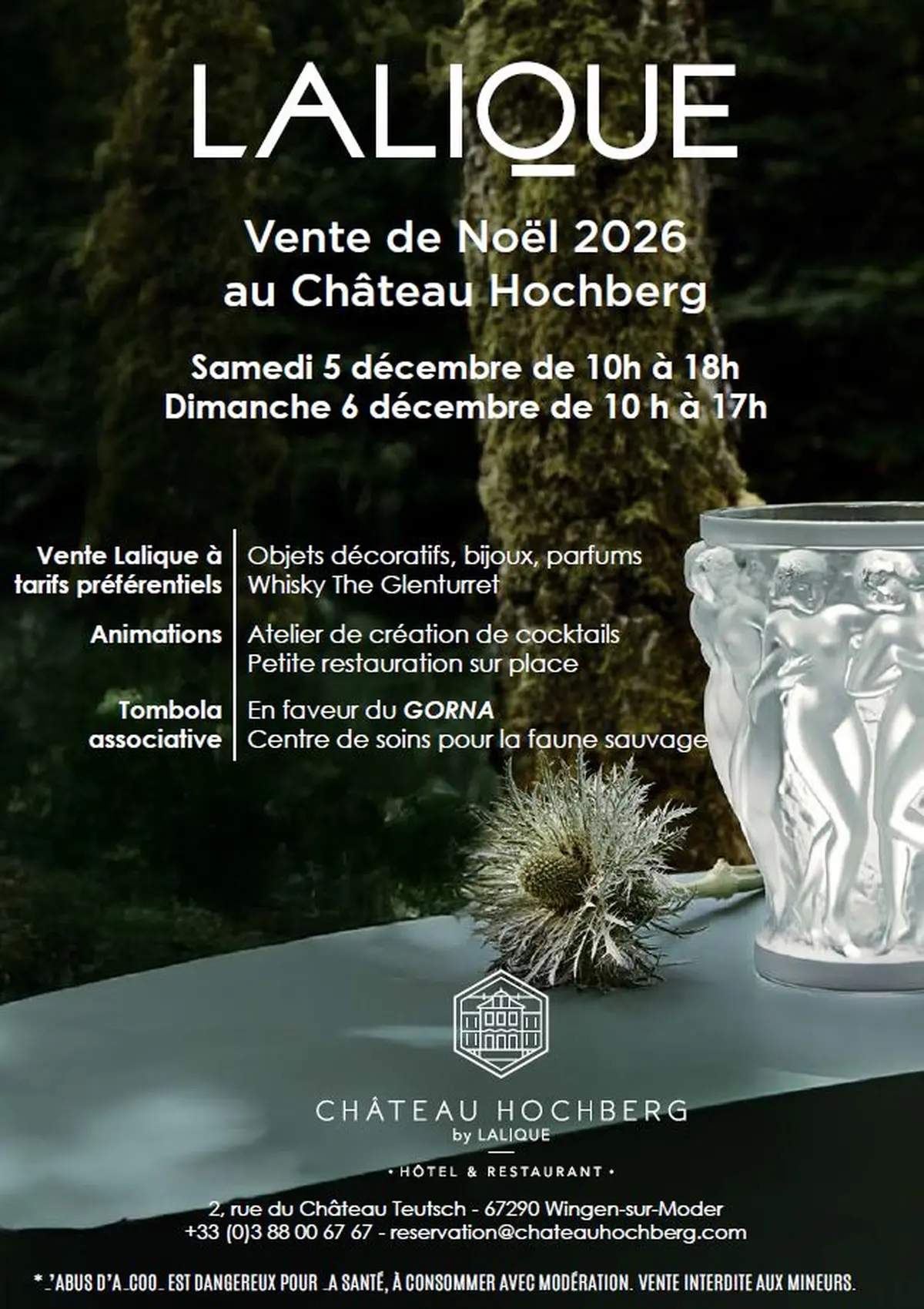Vente de Noël Lalique au Château Hochberg