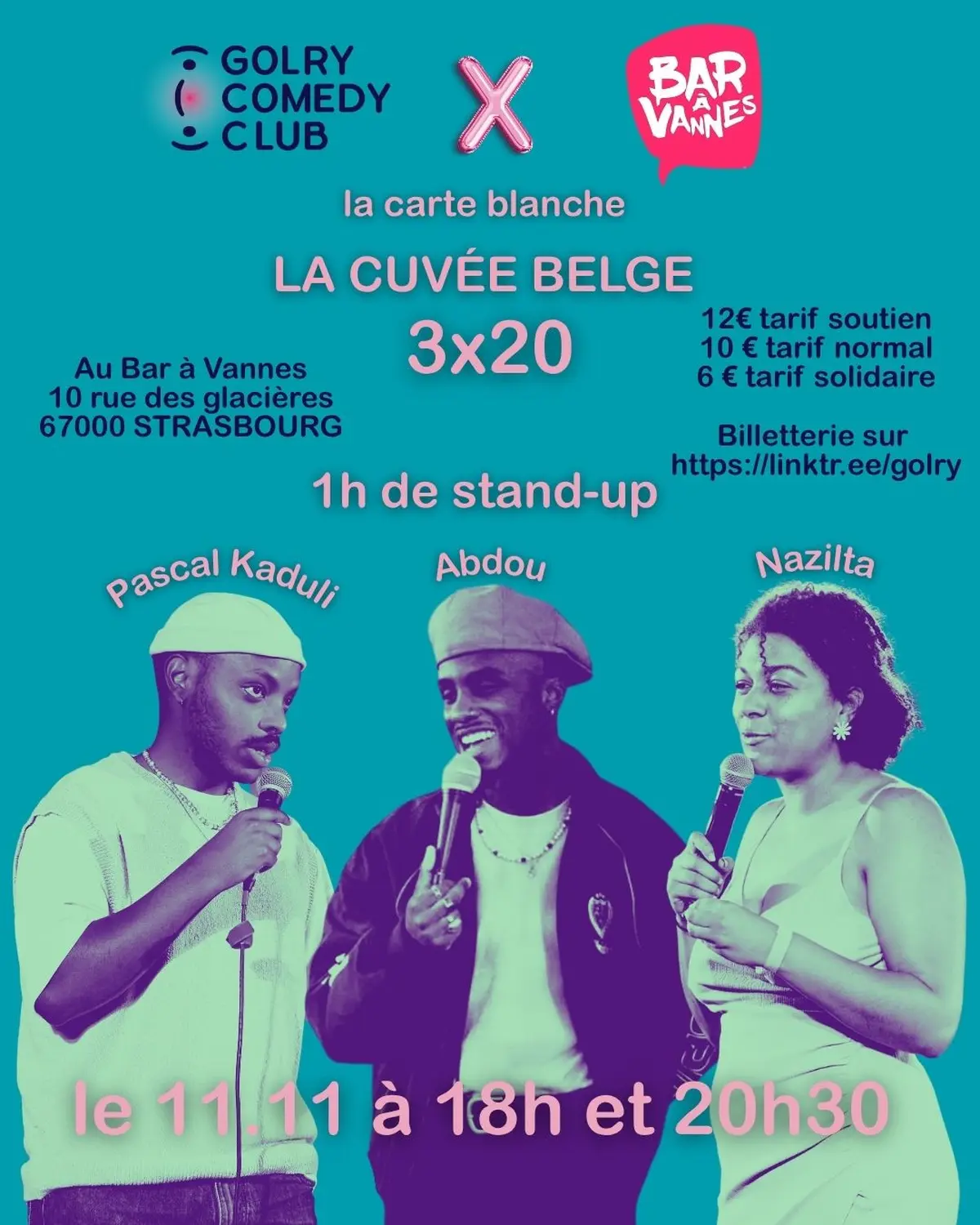 Stand-up : La cuvée belge - Golry comedy club X Bar à vannes