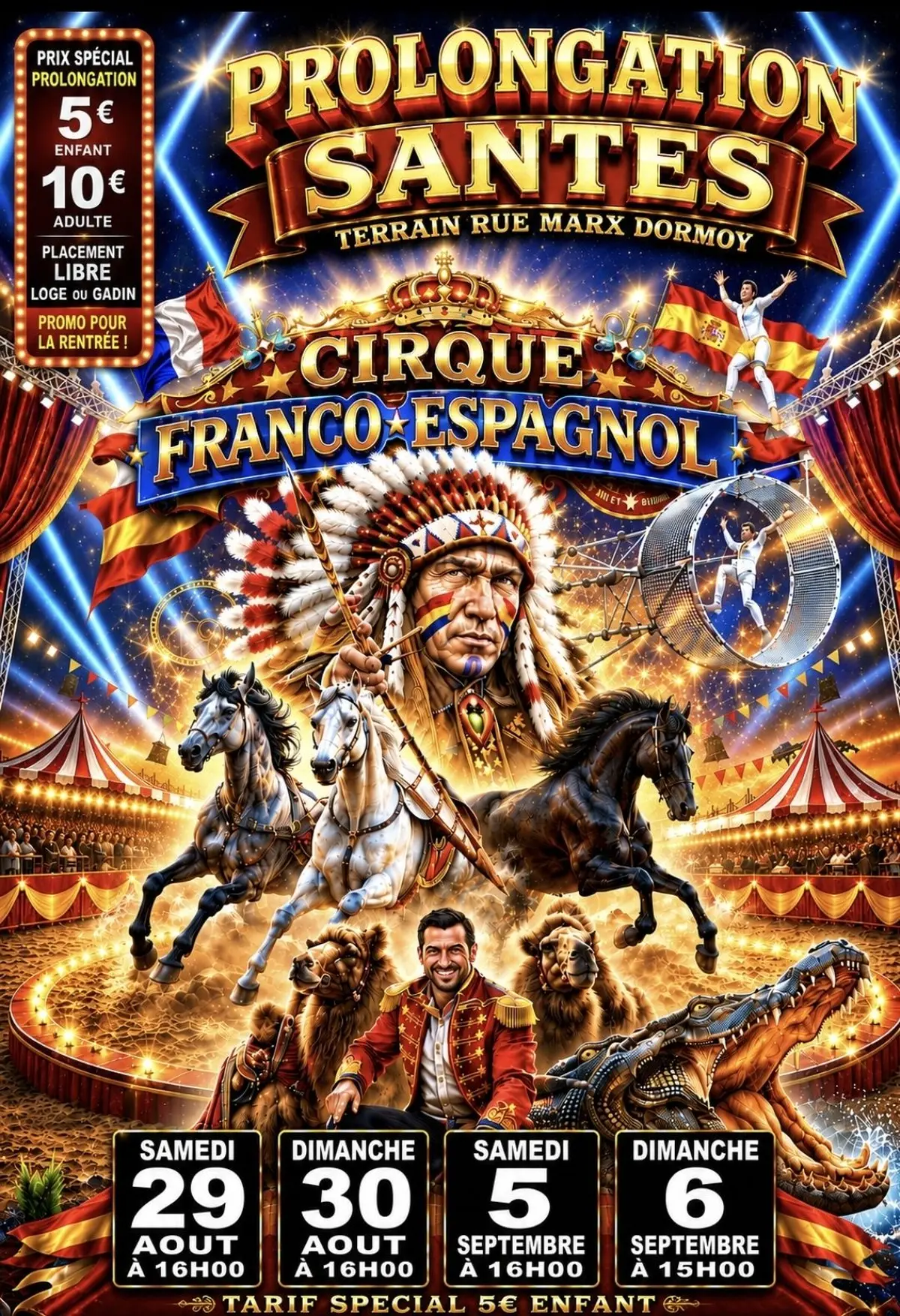 Cirque franco espagnol prolongation à santes