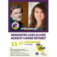 Apéro Biblio : rencontre avec Olivier Adam et Karine Reysset &copy; Ville de Riedisheim