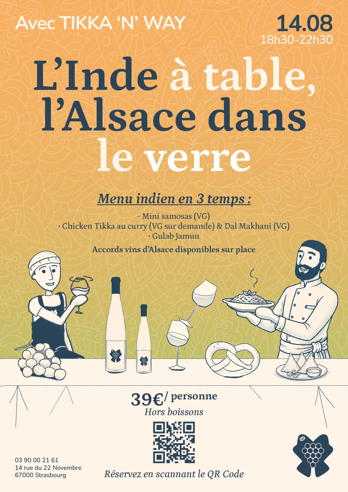 L'Inde à table, l'Alsace dans le verre