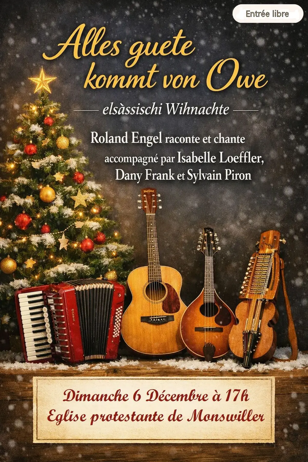 Veillée de Noël en alsacien avec Roland Engel et ses musiciens
