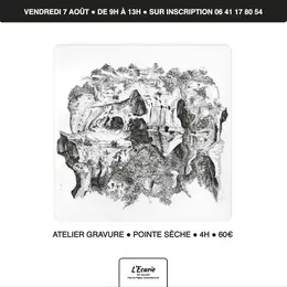 Atelier | Gravure en pointe sèche | Cabrol Lénaël
