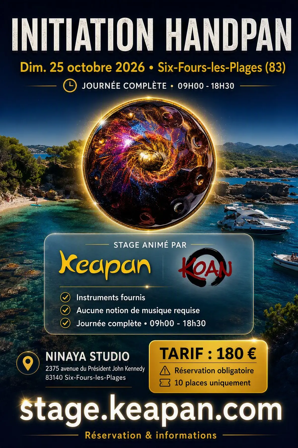 Stage d'initiation HANDPAN avec Keapan - Six-Fours-Les-Plages (83 - VAR)