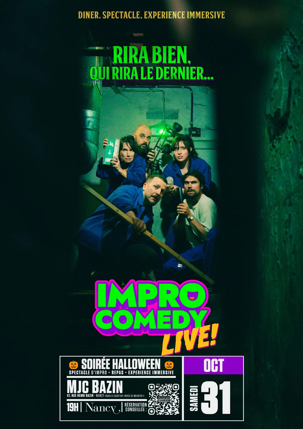 Impro Comedy Live - Dîner Spectacle - Soirée Halloween 