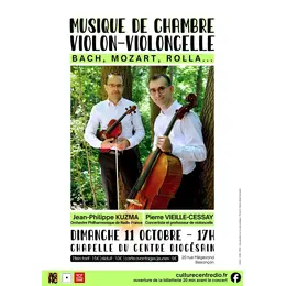 CONCERT : Musique de chambre – Duo violon/violoncelle