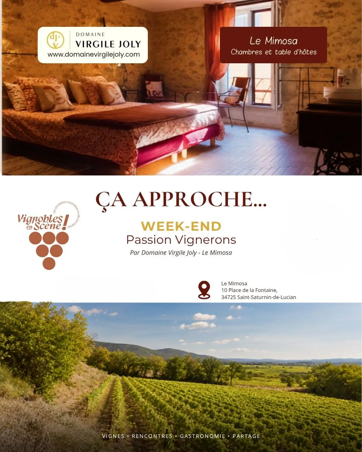 Week end Passion Vigneron  Vignobles en Scène 2026