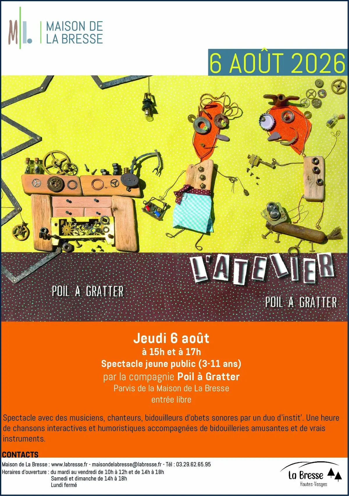 Spectacle L’atelier par La compagnie Poil à gratter