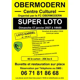 Super Loto Bingo organisé par le FC OBERMODERN