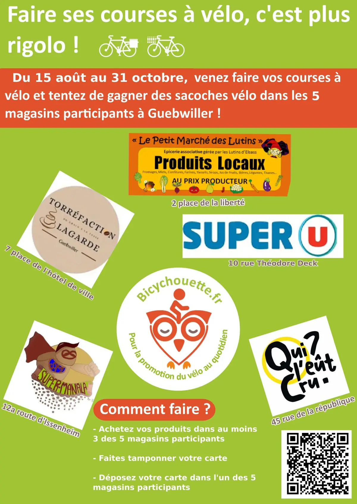 Faire ses courses à vélo c'est plus rigolo