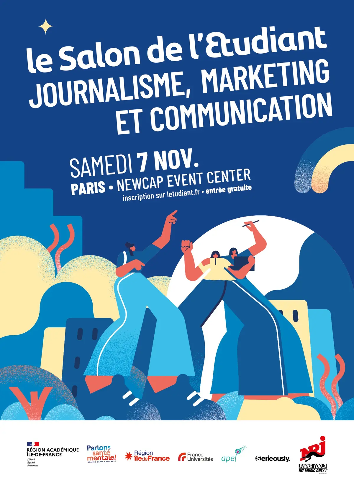 Le Salon de l’Etudiant journalisme, marketing et communication à Paris.
