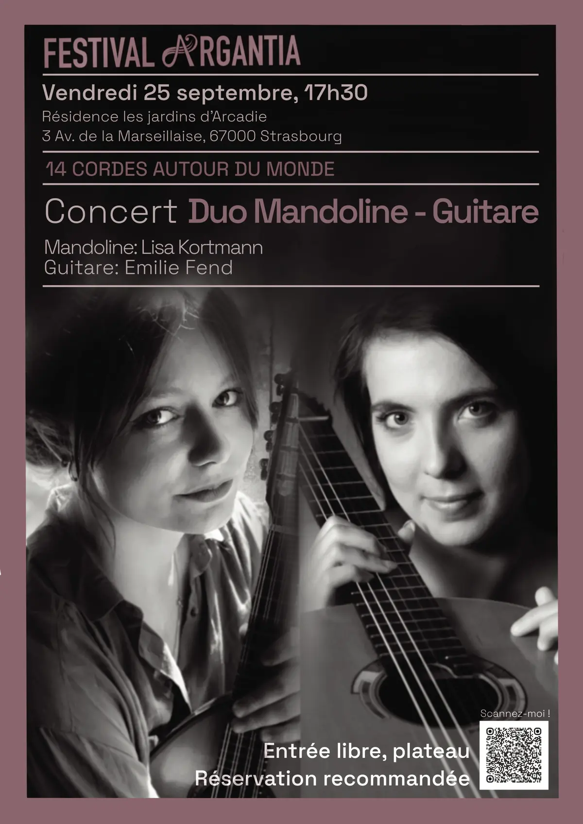Concert Argantia - Duo Kortmann - Fend / 14 cordes autour du monde
