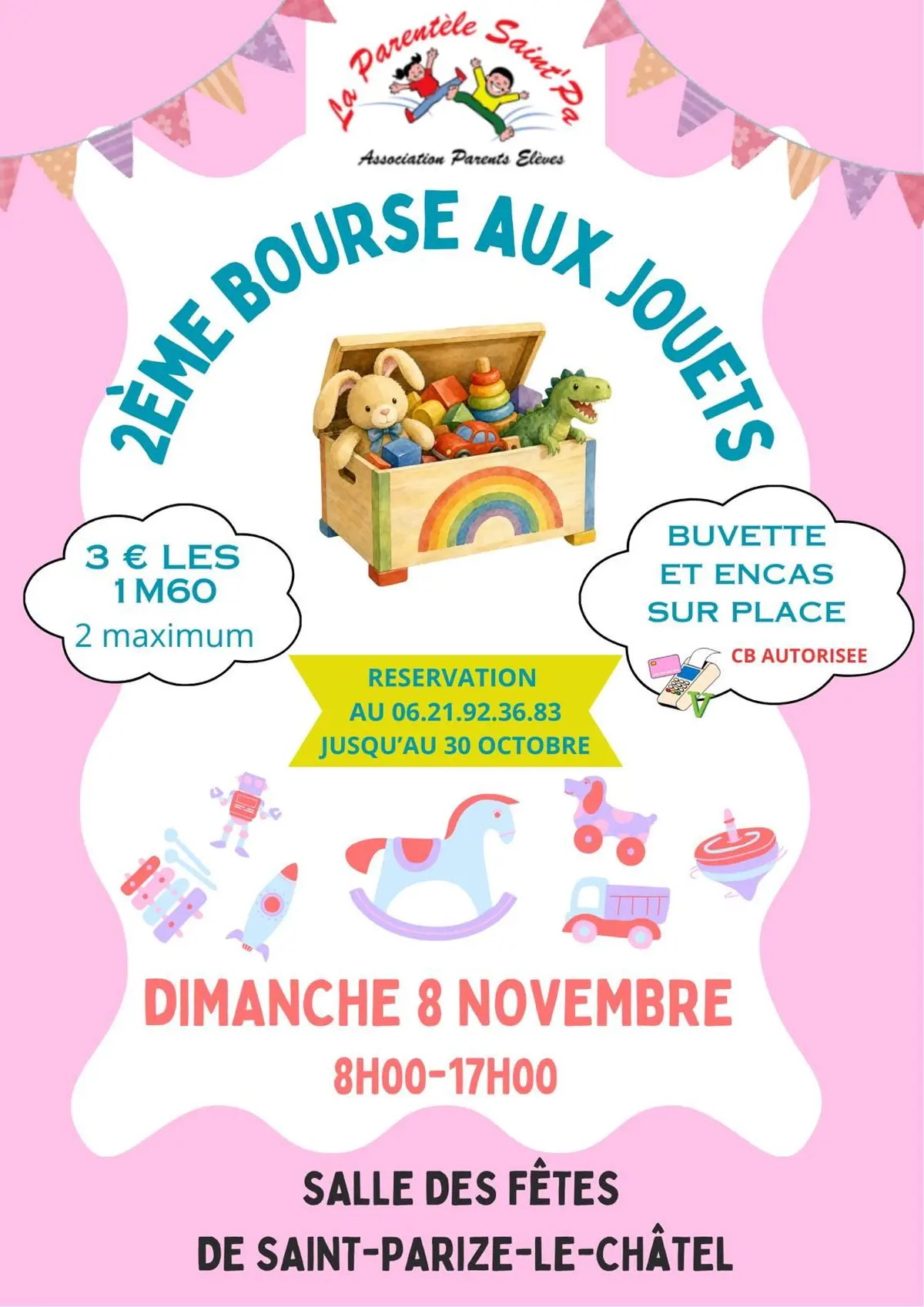 2e Bourse aux jouets et à la puériculture – Saint-Parize-le-Châtel