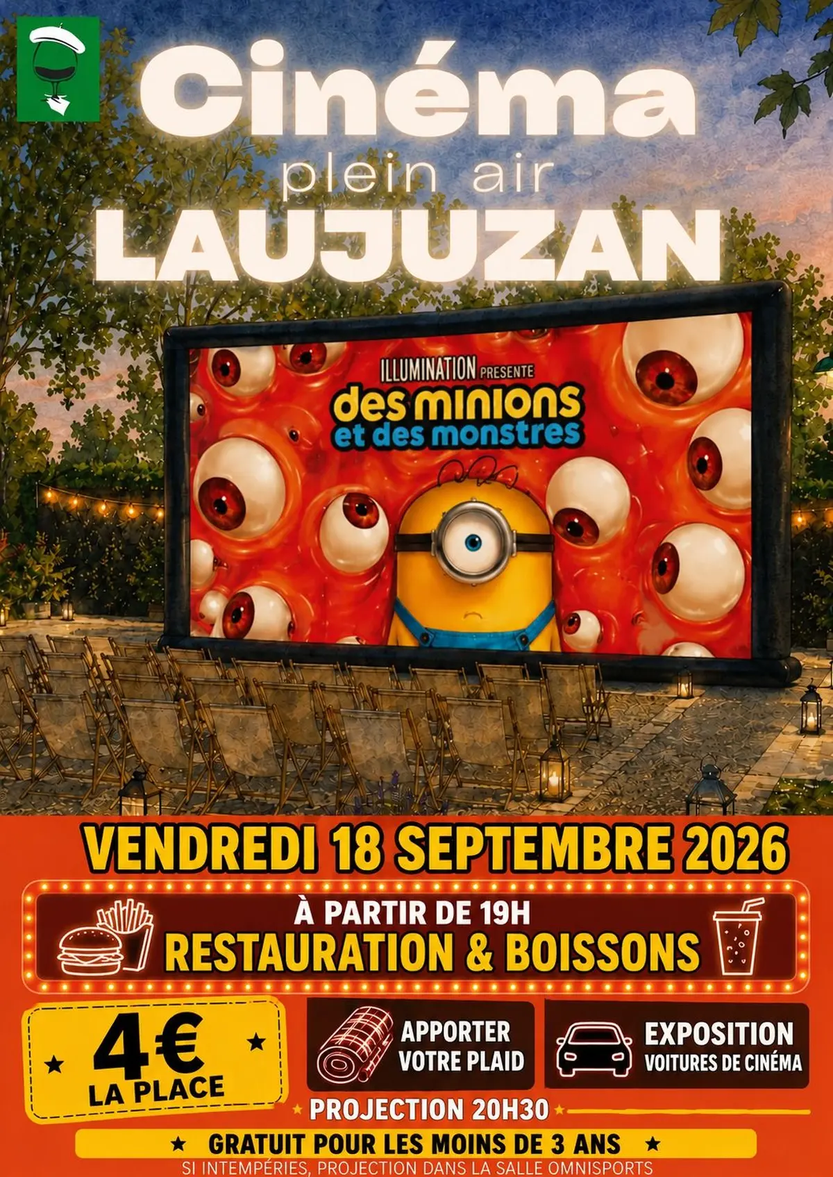  Cinema en plein air à Laujuzan 