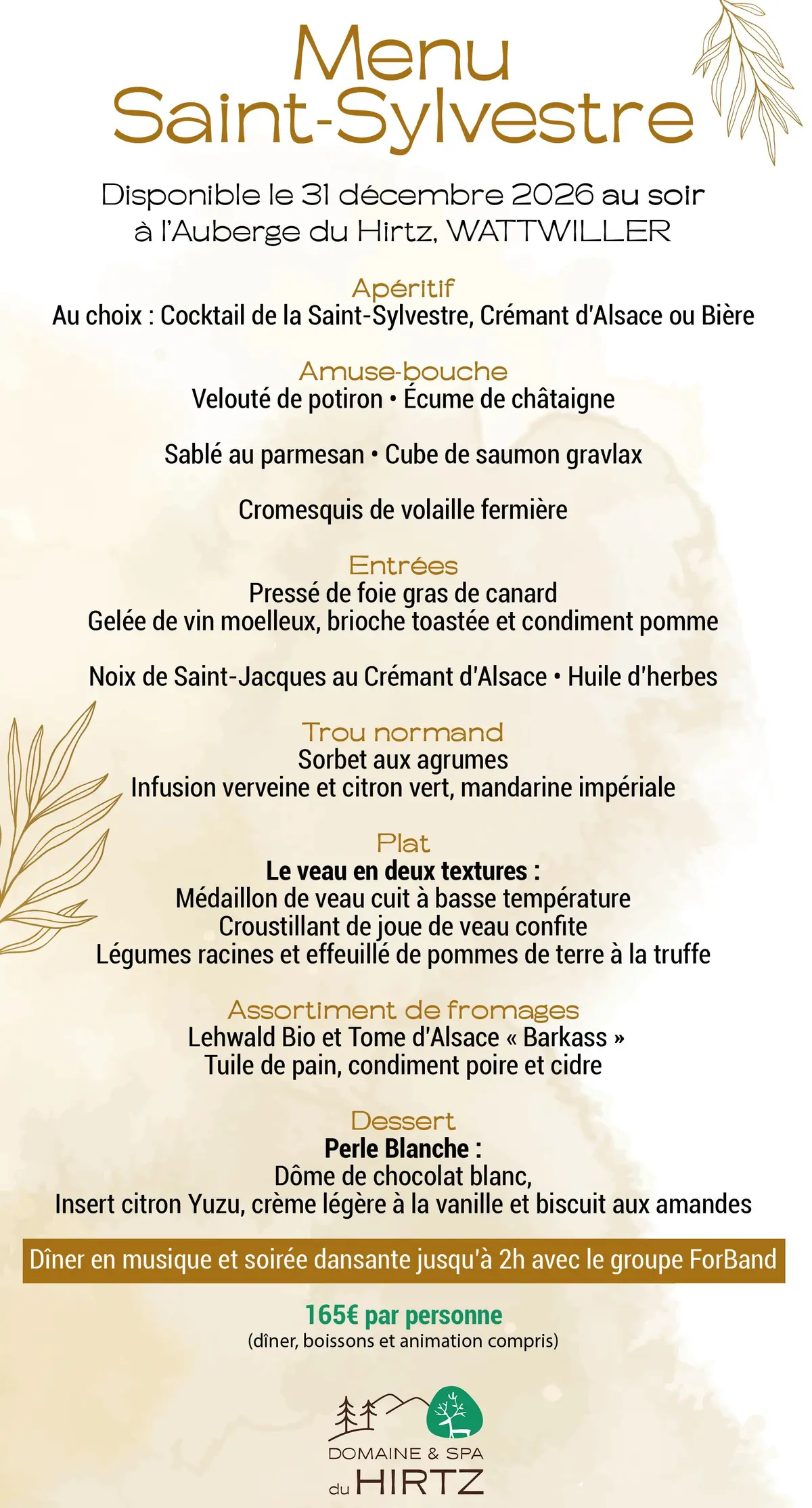 Réveillon de la Saint-Sylvestre au cœur de la nature
