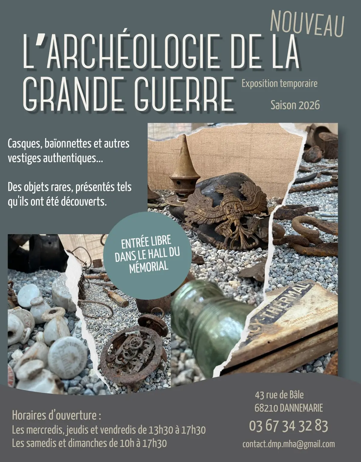 Exposition temporaire L'archéologie de la Grande Guerre
