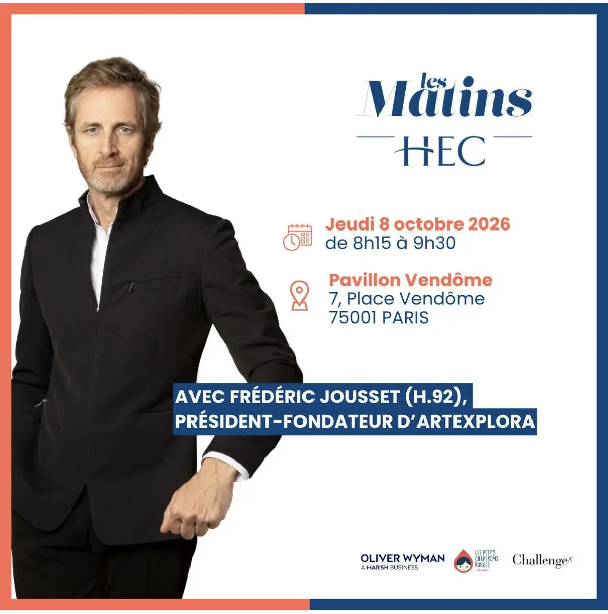 Matin HEC autour de Frédéric Jousset (H.92) - Président Fondateur ArtExplora