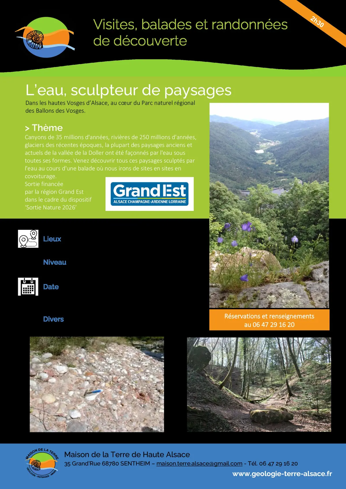 L'eau, sculpteur de paysage