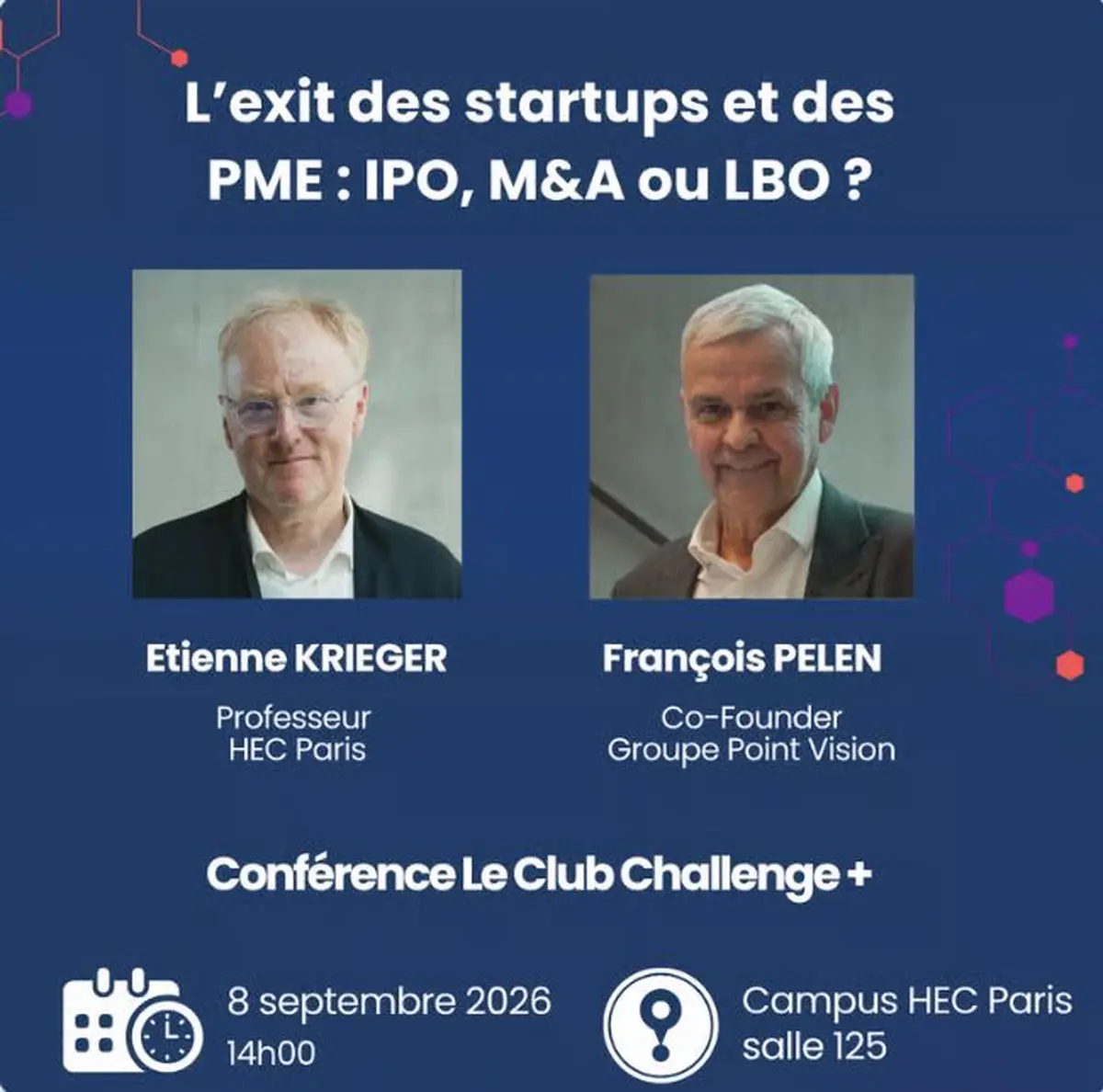 Conférence : L'exit des startups et des PME : IPO, M&A ou LBO ?