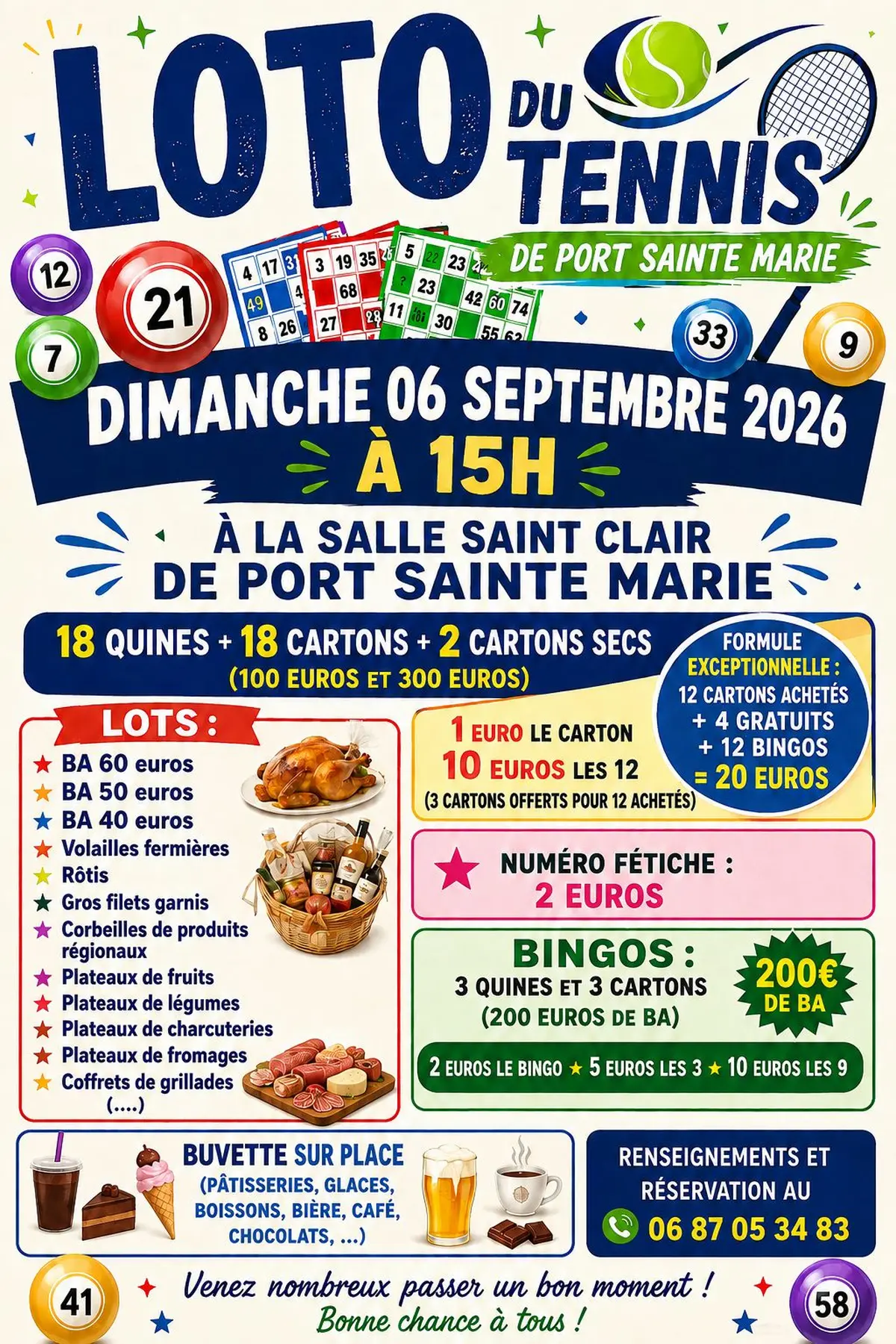 Loto tennis port sainte marie