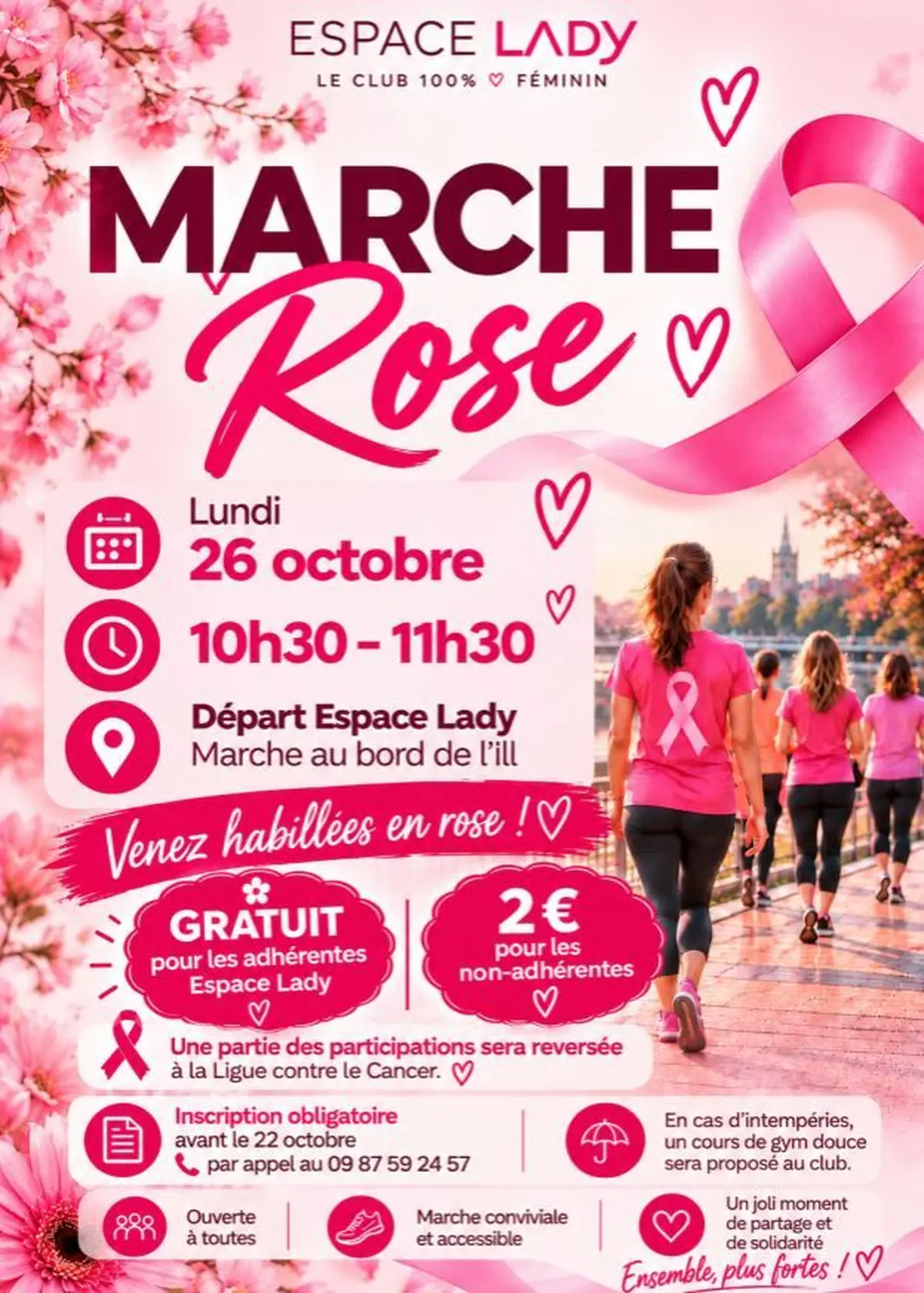 La marche pour Octobre Rose - Espace Lady