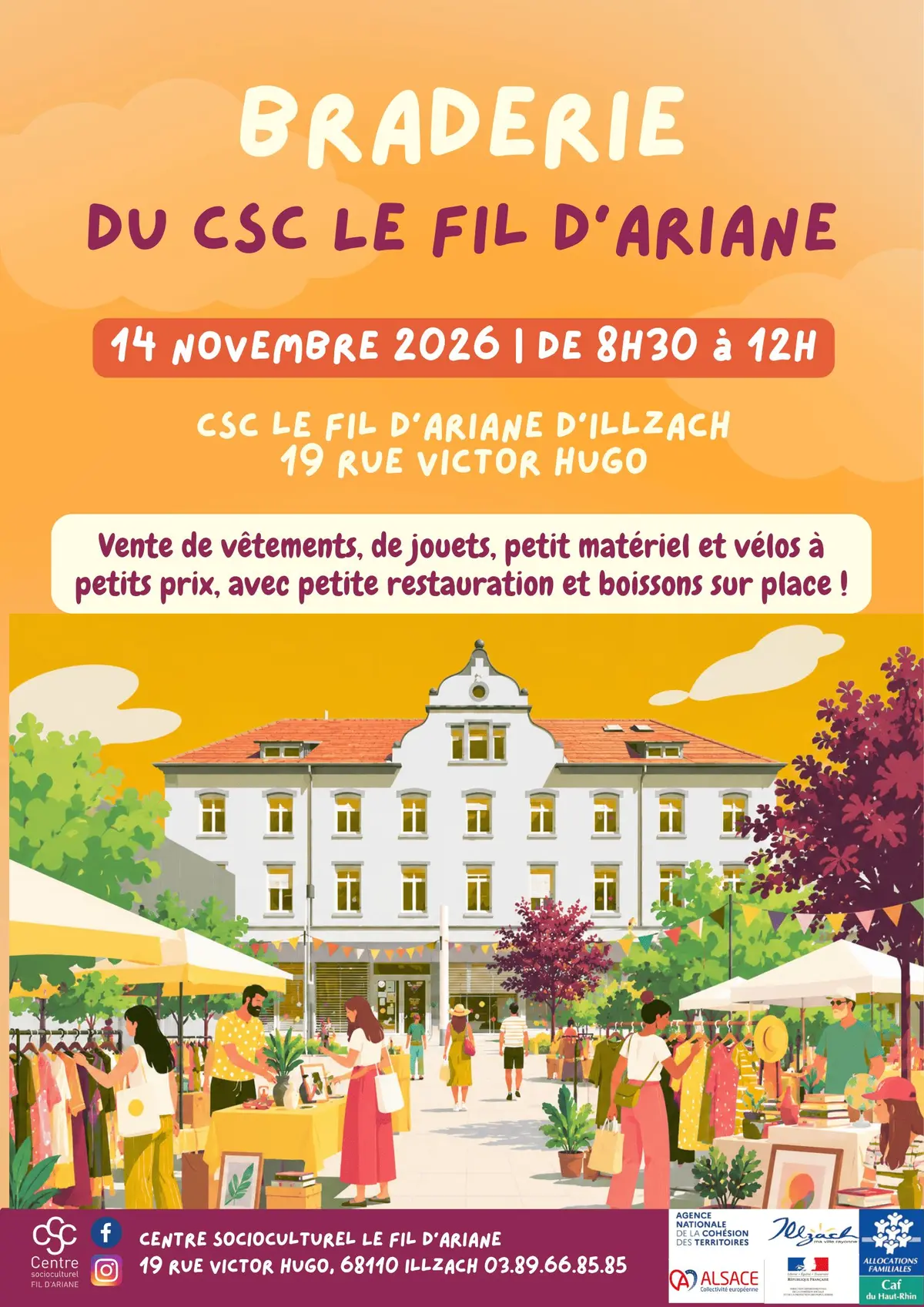 Braderie du CSC Le Fil d’Ariane à Illzach