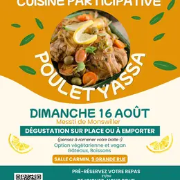 Atelier de cuisine participative et dégustation d'un poulet yassa !