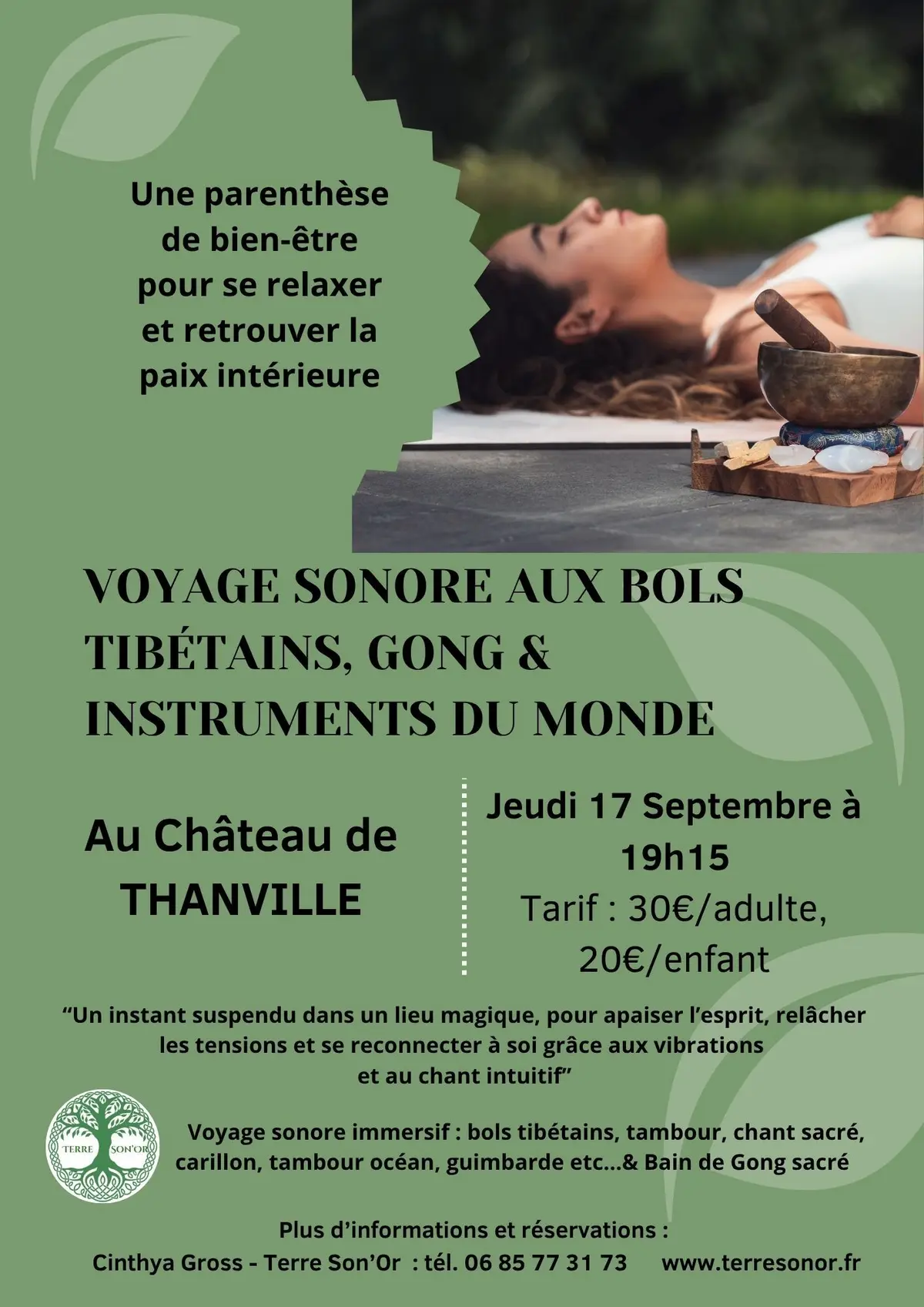 Voyage sonore & bain de gong sacré 