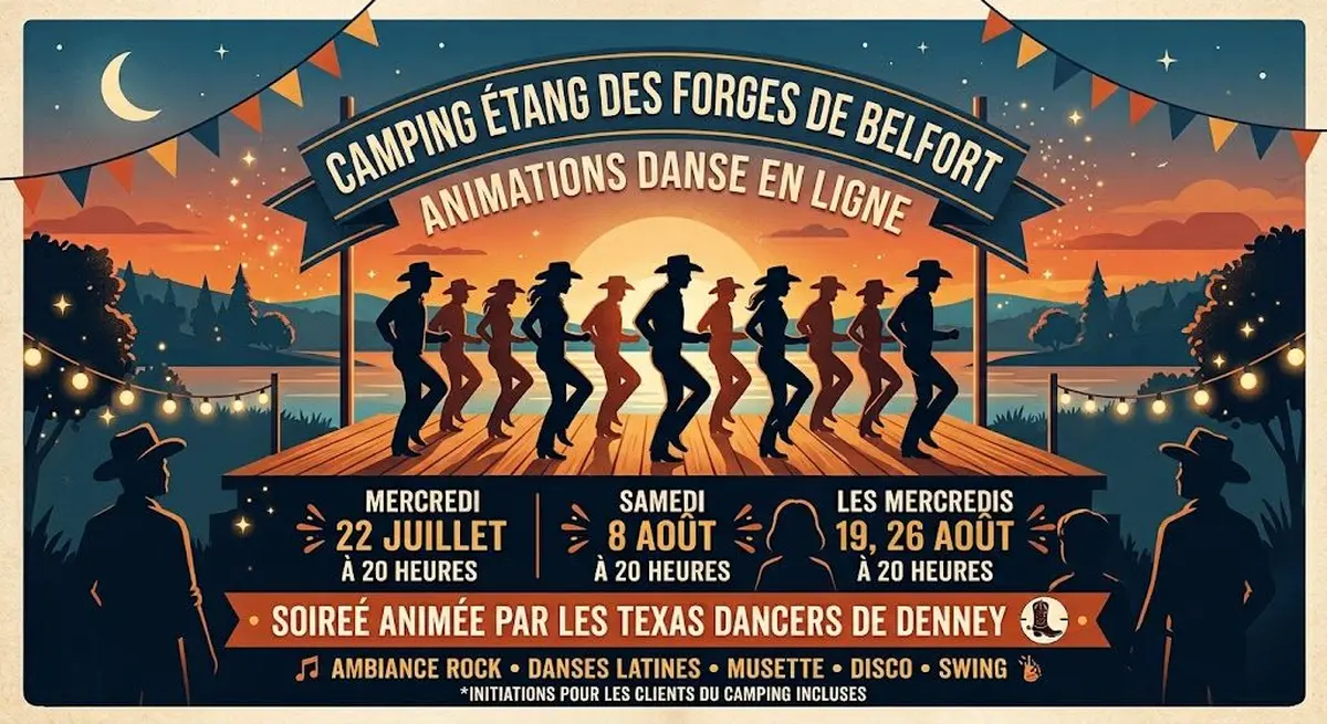 Danse en ligne à l'étang des Forges 