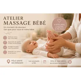 Massage bébé (0-12 mois) - Cycle de 4 ateliers