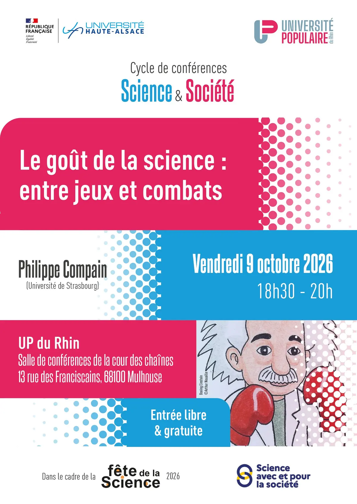 Conférence Science et Société - Le goût de la science : entre jeux et combats