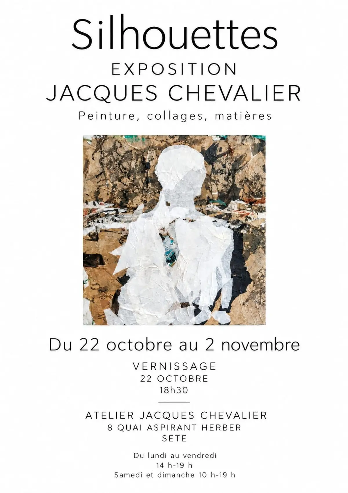 Silhouettes : exposition peintures-collages Atelier Jacques Chevalier