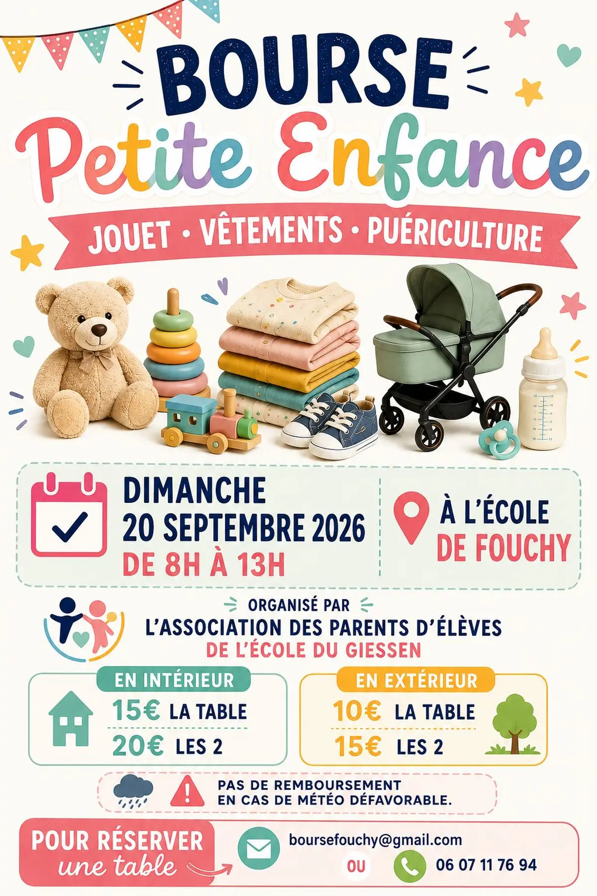 Bourse puériculture - jouets - vêtements