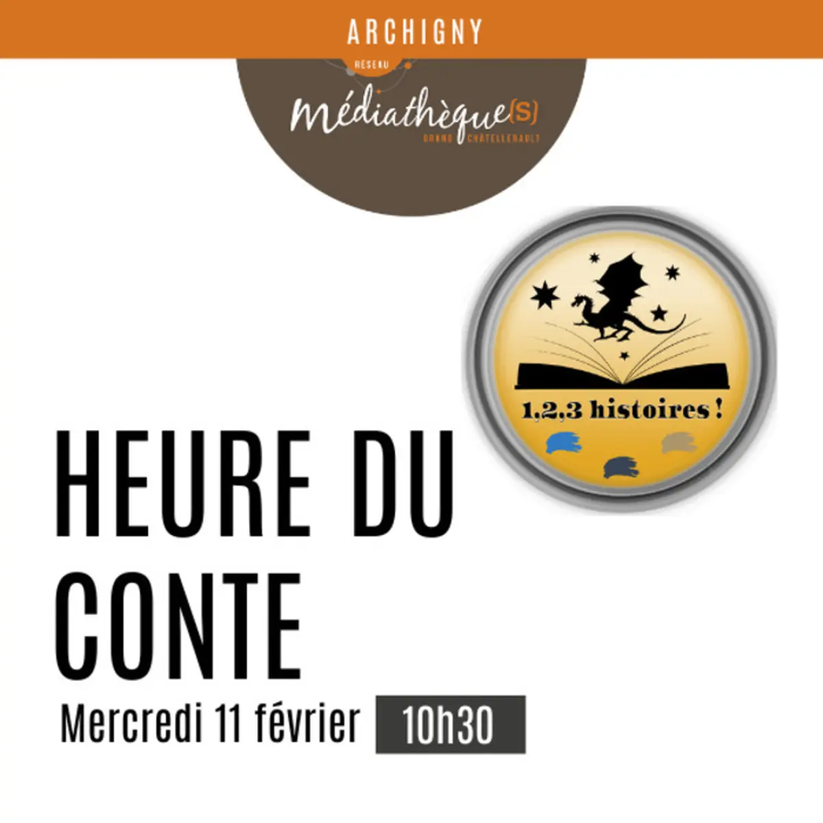 1, 2, 3 histoires : heure du conte