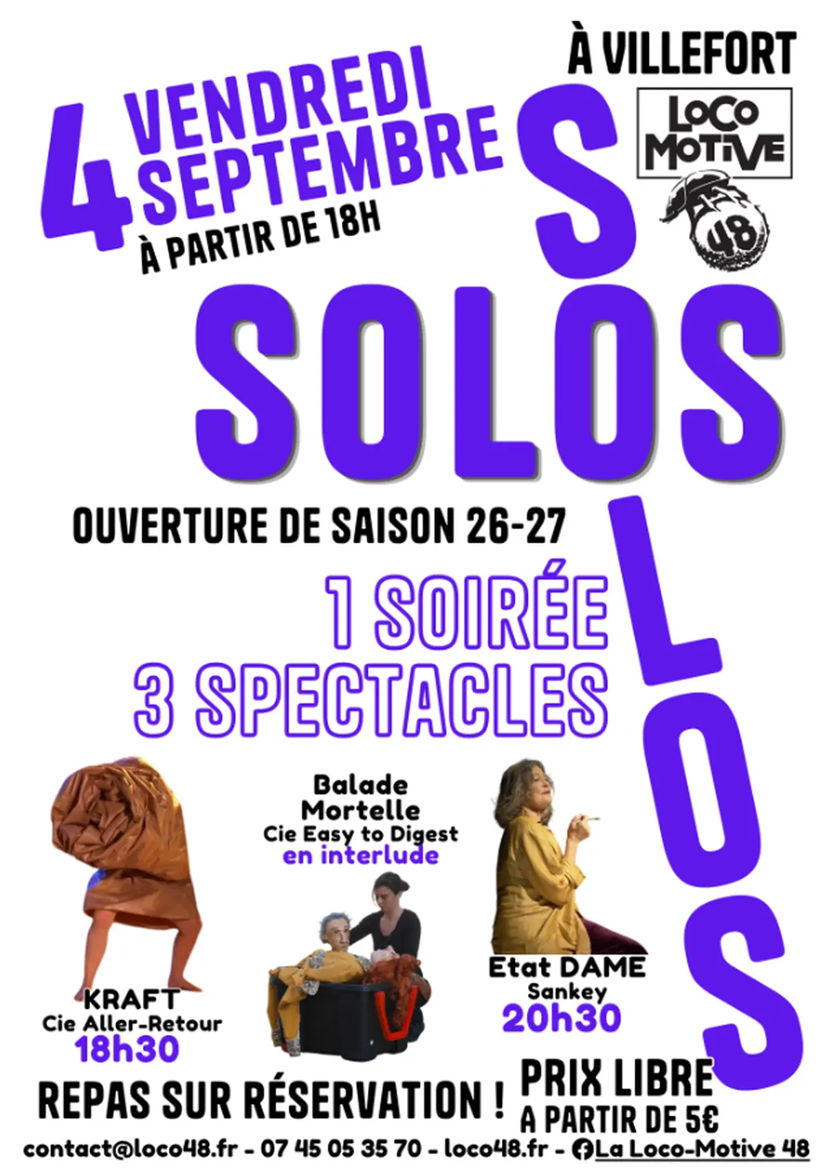 1 Soirée, 3 Spectacles !
