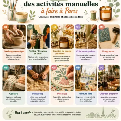 10 ateliers manuels à Paris pour créer, apprendre et repartir avec vos œuvres