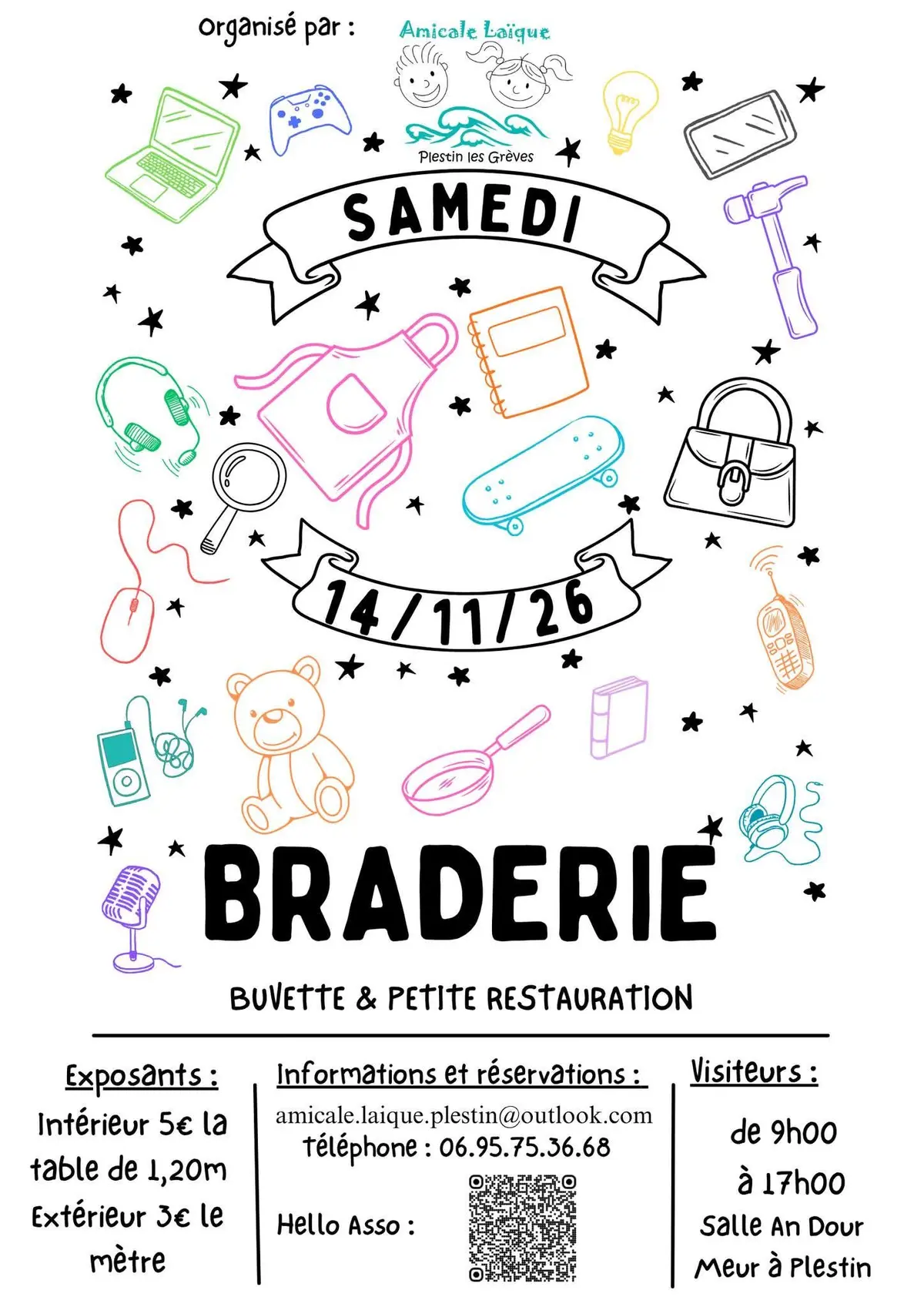 Braderie Amicale Laïque Ecole Plestin Les Grèves 