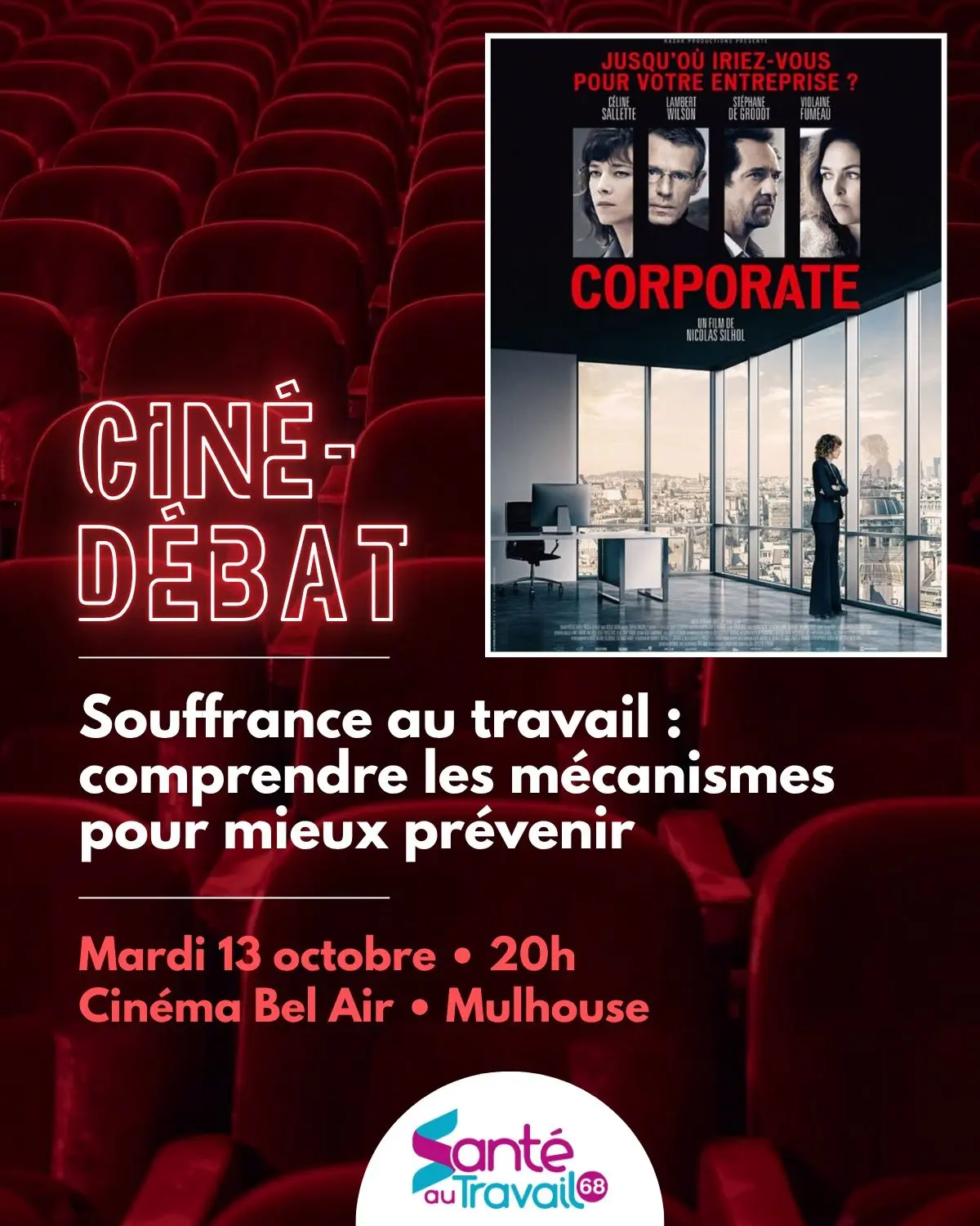 Ciné-débat / Souffrance au travail : comprendre pour mieux prévenir