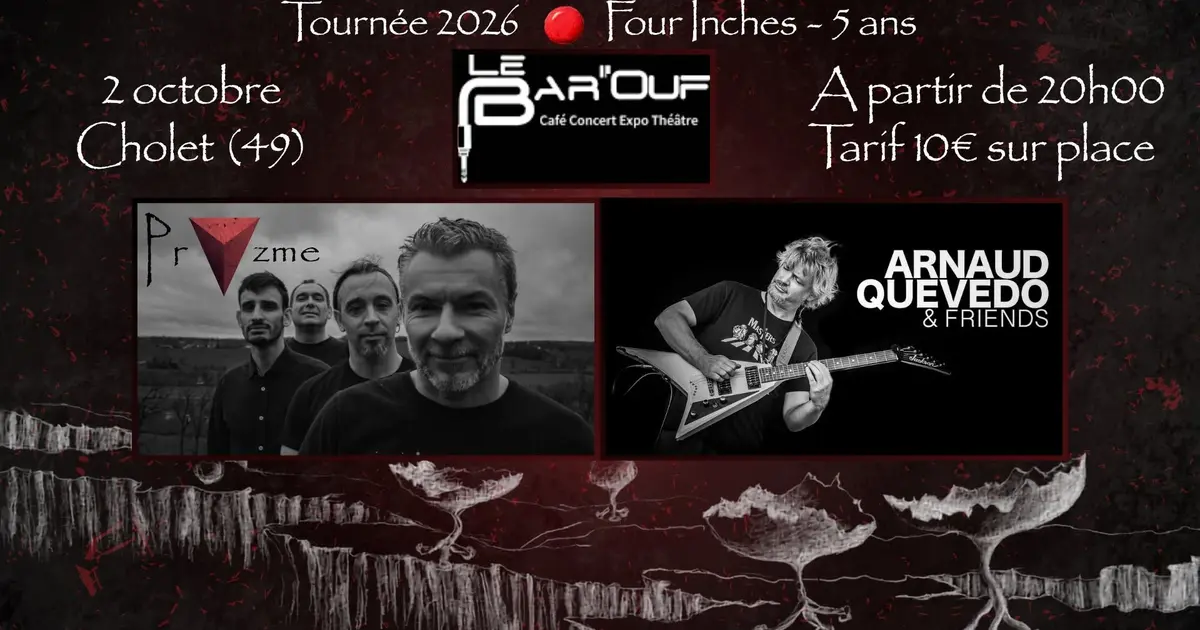 concert Pryzme (rock prog) + ARnaud Quevedo (rock fusion)