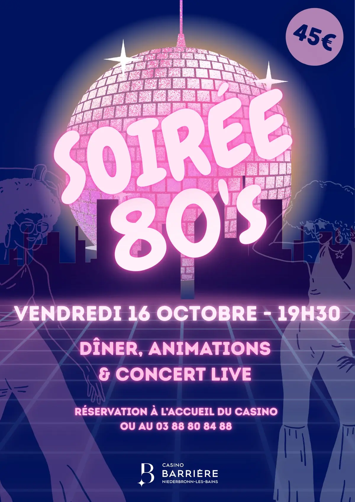 Soirée Années 80 au Casino Barrière Niederbronn-les-Bains