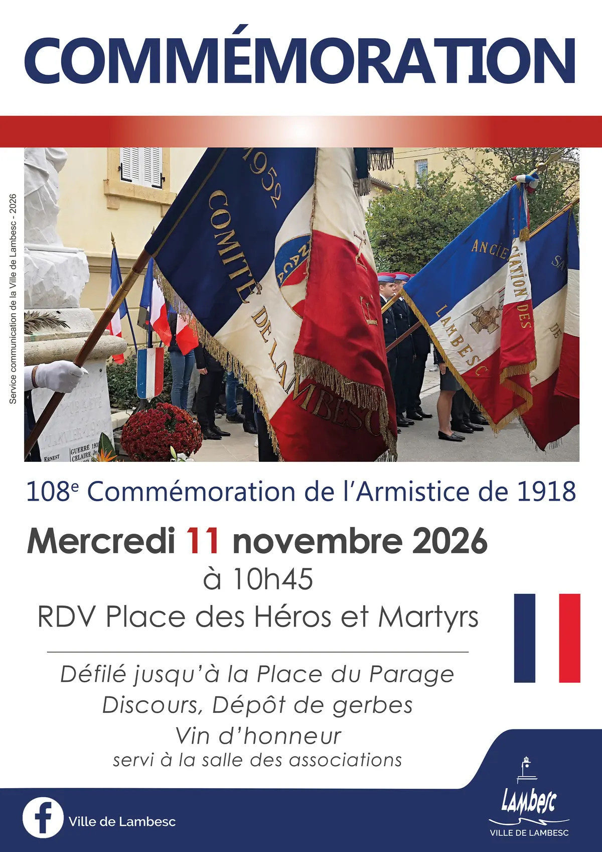 108e Commémoration de l'Armistice de 1918