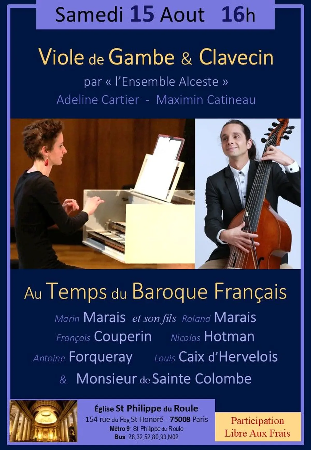 Viole Gambe & Clavecin : Au Temps du Baroque Français